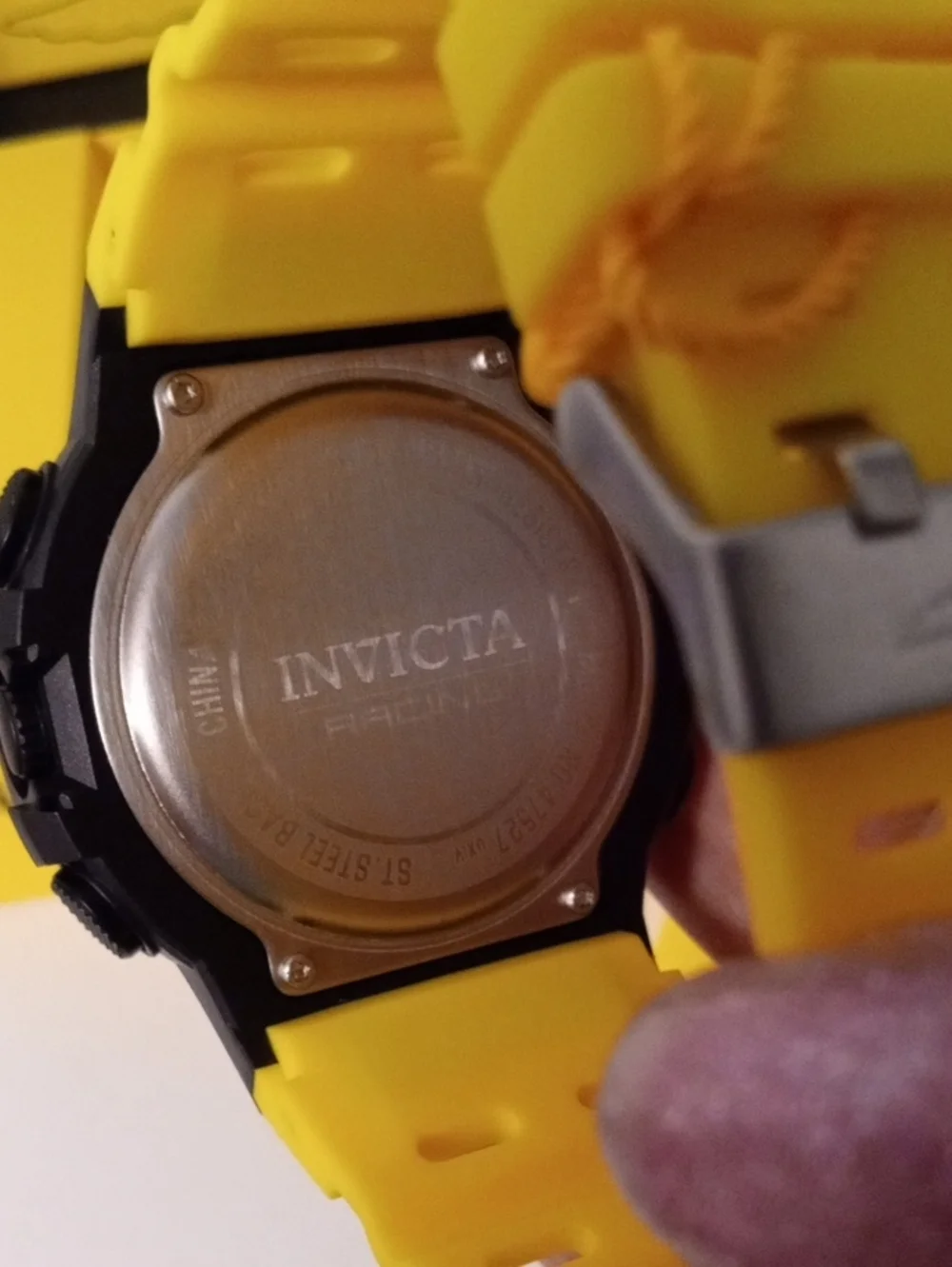 Invicta Yellow Digital Chronograph Sports Watch